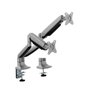 Ewent EW1528 Soporte para Doble Monitor de Escritorio, Plata, hasta 35 pulgadas
