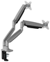 Ewent EW1528 Soporte para Doble Monitor de Escritorio, Plata, hasta 35 pulgadas