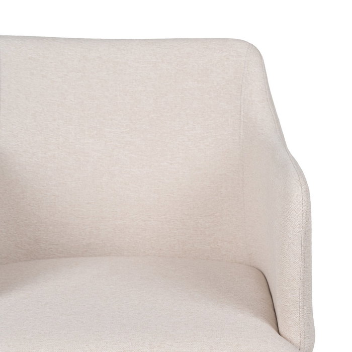 Silla Crema Tejido-Metal Salón 51 X 55 X 77 cm (Set de 2)