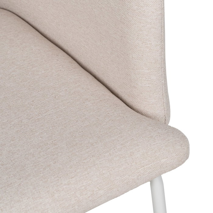 Silla Crema Tejido-Metal Salón 51 X 55 X 77 cm (Set de 2)