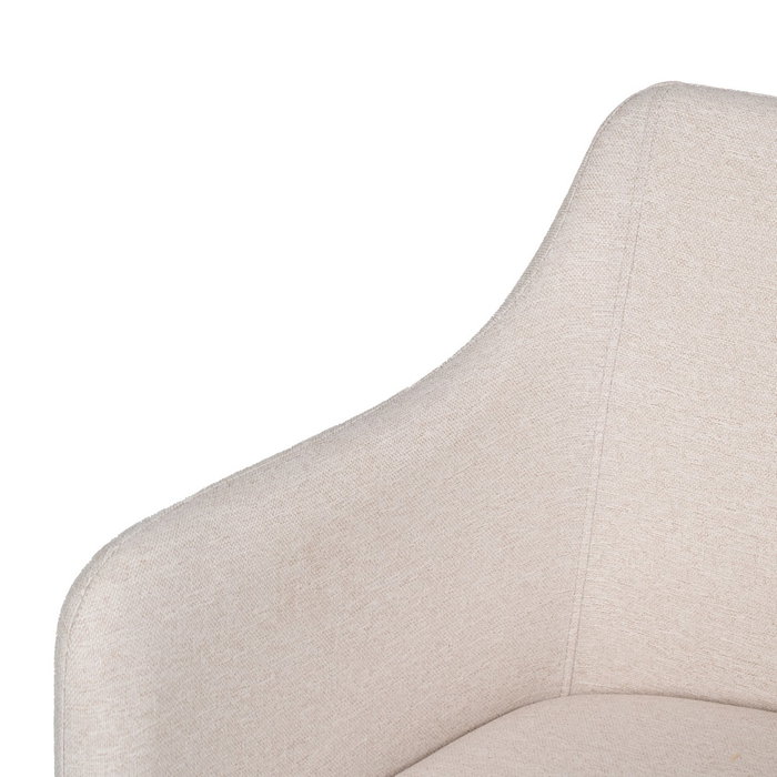 Silla Crema Tejido-Metal Salón 51 X 55 X 77 cm (Set de 2)