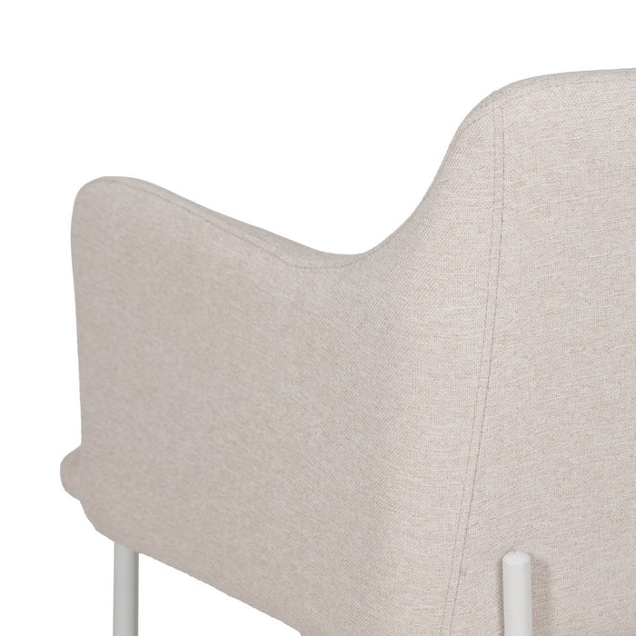 Silla Crema Tejido-Metal Salón 51 X 55 X 77 cm (Set de 2)