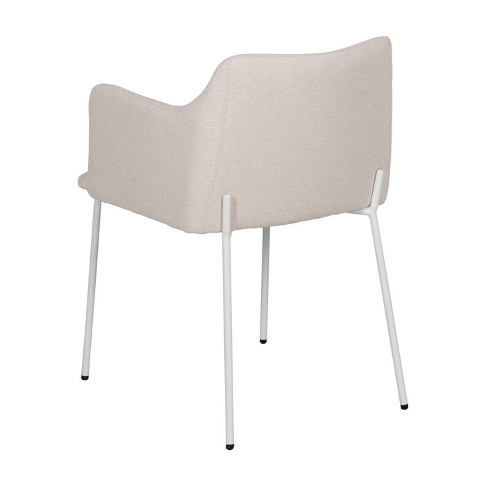 Silla Crema Tejido-Metal Salón 51 X 55 X 77 cm (Set de 2)