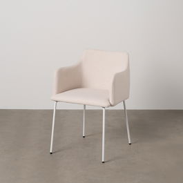 Silla Crema Tejido-Metal Salón 51 X 55 X 77 cm