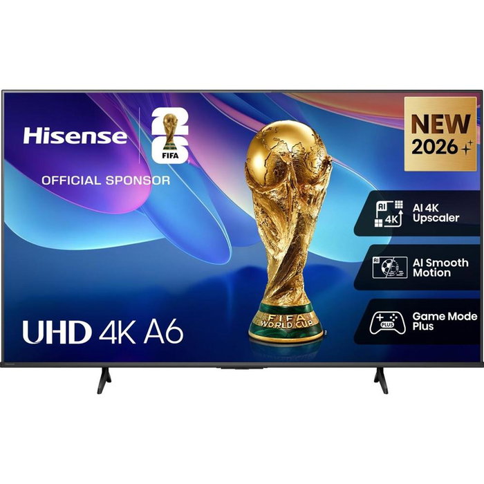 Hisense 50A6S TV 50" 4K UHD Smart TV con AI Upscaler, Dolby Vision, Game Mode Plus, HomeOS, Control por Voz, Diseño sin Marcos Hisense 50A6S TV 50" 4K UHD Smart TV con AI Upscaler, Dolby Vision, Game Mode Plus, HomeOS, Control por Voz, Diseño sin Marcos