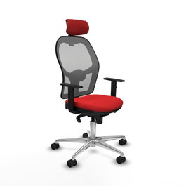 PIQUERAS Y CRESPO Silla de oficina Jorquera Roja y Gris