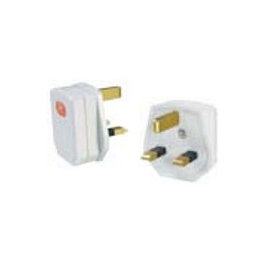 Bachmann Schutzkontaktstecker para Inglaterra y UK, 13A / 250V, Blanco, con Fusible de 13A