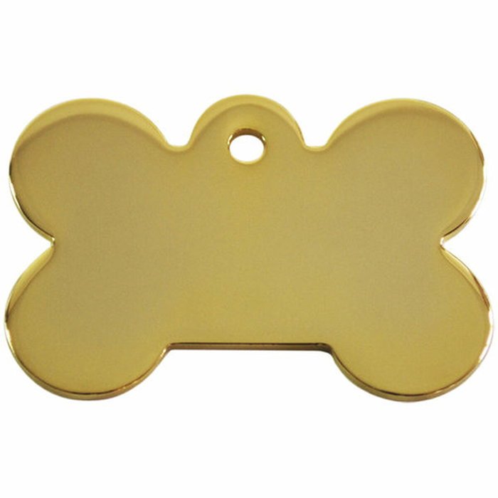 Placa identificativa para collar Imarc Bone Amarillo Dorado