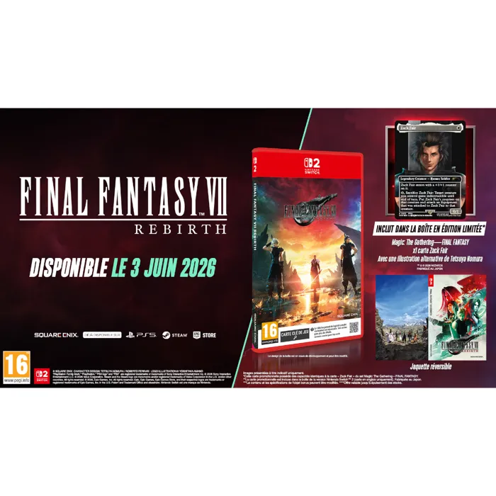 Square Enix Final Fantasy VII Rebirth + Carta promocional exclusiva de Magic: The Gathering
