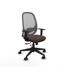 PIQUERAS Y CRESPO Silla de oficina Cilanco con mecanismo Sincro/Traslack Marrón y Gris
