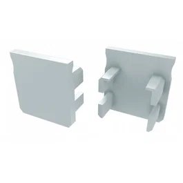 Tapón Final Perfíl Tipo Y - Plástico Blanco-Con Agujero