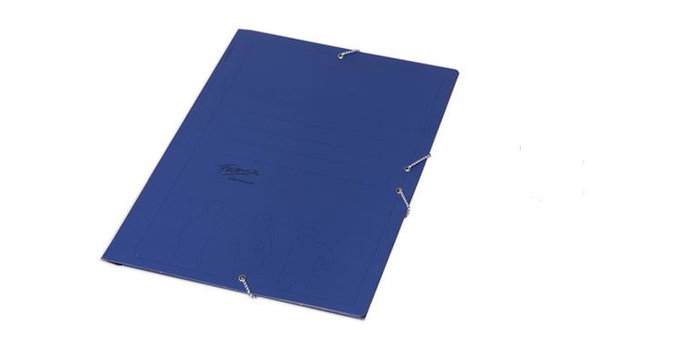 Fabrisa Carpeta de gomas azul con solapa en formato folio