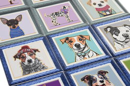 DKD Home Decor Posavasos Shabby Multicolor 10.8 x 10.8 x 0.7 cm (72 Unidades)