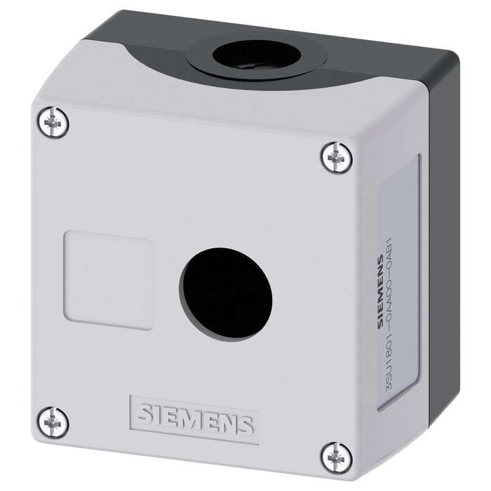 Siemens 3SU1801-0AA00-0AB1 Carcasa para dispositivos de mando de 22 mm redonda Siemens 3SU1801-0AA00-0AB1 Carcasa para dispositivos de mando de 22 mm redonda