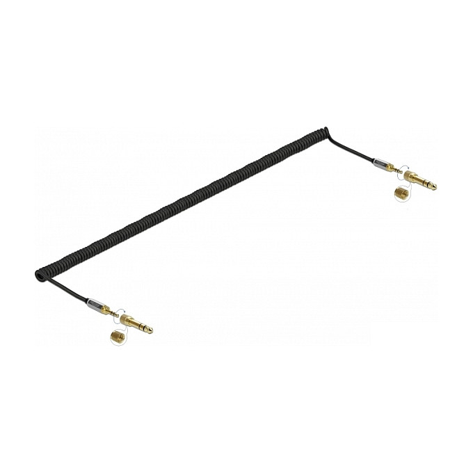 DeLOCK Cable de audio espiral 3,5 mm con adaptador de tornillo 5 m DeLOCK Cable de audio espiral 3,5 mm con adaptador de tornillo 5 m