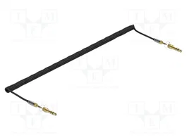 DeLOCK Cable de audio espiral 3,5 mm con adaptador de tornillo 5 m