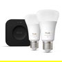 Philips Hue Bridge Pro + 2 E27 Kit de Inicio Inteligente Bombillas Color E27 Blanco y Color Ambiance