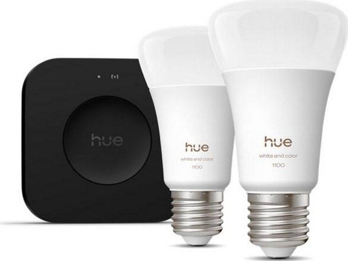 Philips Hue Starter Kit: Hue Bridge Pro + 2 E27 White and Color Ambiance