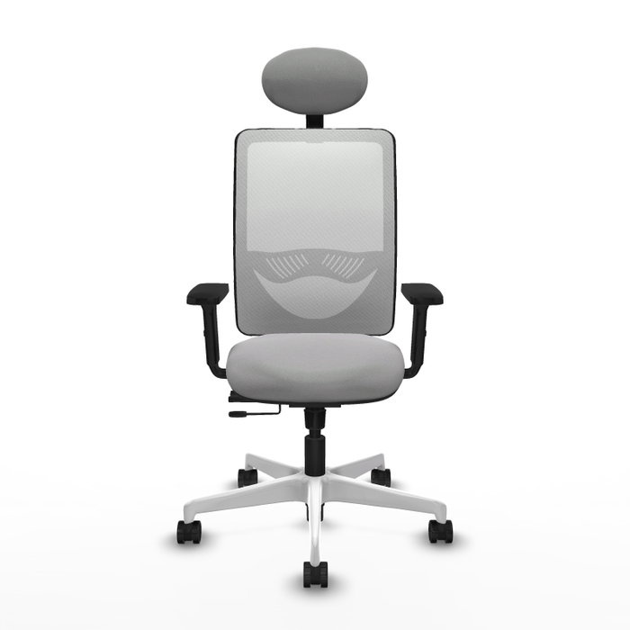 PIQUERAS Y CRESPO Silla de oficina Zulema con mecanismo Sincro/Traslack, Gris claro y Blanco PIQUERAS Y CRESPO Silla de oficina Zulema con mecanismo Sincro/Traslack, Gris claro y Blanco