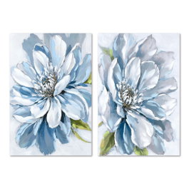 DKD Home Decor Cuadro Lienzo MDF 60x3x90 Flor Surtido de 2 Unidades