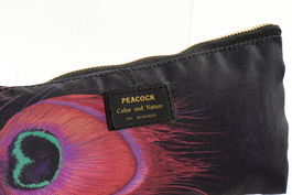 DKD Home Decor Estuche Glam Peacock Negro Multicolor Impermeable 22.5 x 9.5 x 2.5 cm