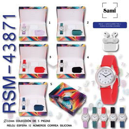 SAMI Conjunto Cadete Reloj + Auricular TWS Inalámbrico + Funda Protectora