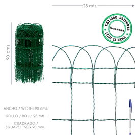 SATURNIA Malla Electrosoldada Plastificada Residence 90 cm x 25 m