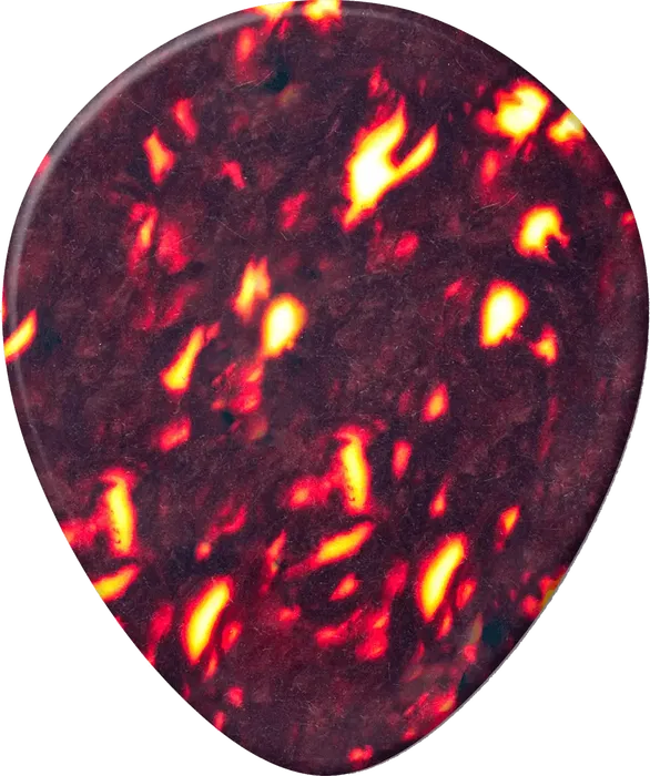 DUNLOP Pack 12 Púas Genuine Celluloid Teardrop Shell - Heavy