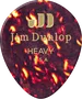 DUNLOP Pack 12 Púas Genuine Celluloid Teardrop Shell - Heavy