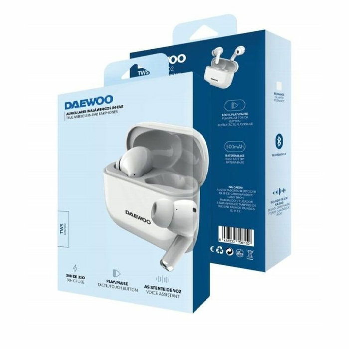 Daewoo DW2002 Auriculares TWS Bluetooth 5.3 Blanco