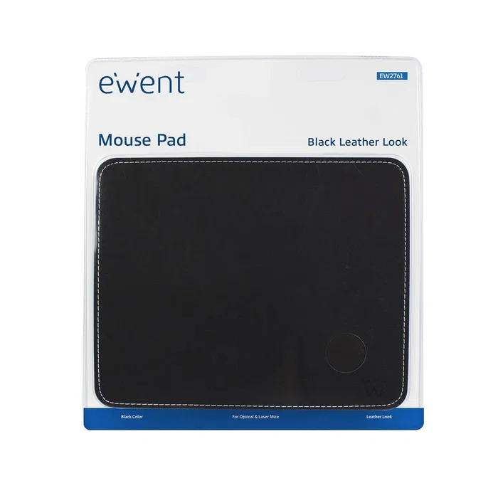 Ewent EW2761 Alfombrilla de Ratón Negro con Aspecto Cuero