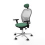 PIQUERAS Y CRESPO Silla de oficina Jorquera Verde esmeralda y Blanco
