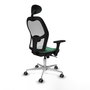 PIQUERAS Y CRESPO Silla de oficina Jorquera Verde esmeralda y Blanco