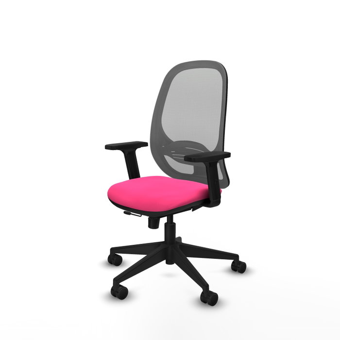 PIQUERAS Y CRESPO Silla de oficina Cilanco Rosa y Gris con Mecanismo Sincro/Traslack PIQUERAS Y CRESPO Silla de oficina Cilanco Rosa y Gris con Mecanismo Sincro/Traslack