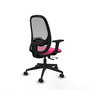 PIQUERAS Y CRESPO Silla de oficina Cilanco Rosa y Gris con Mecanismo Sincro/Traslack