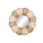 DKD Home Decor Espejo Boho Ratán y Metal Natural Marrón 87 x 87 x 8 cm