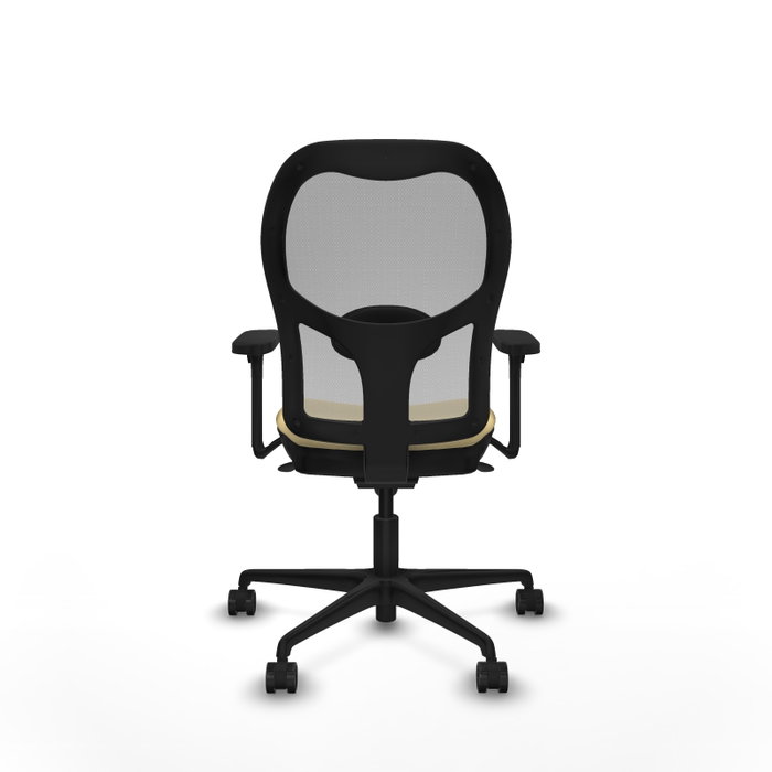 PIQUERAS Y CRESPO Silla de oficina Jorquera con mecanismo Sincro, Similpiel Crema y Malla Gris PIQUERAS Y CRESPO Silla de oficina Jorquera con mecanismo Sincro, Similpiel Crema y Malla Gris