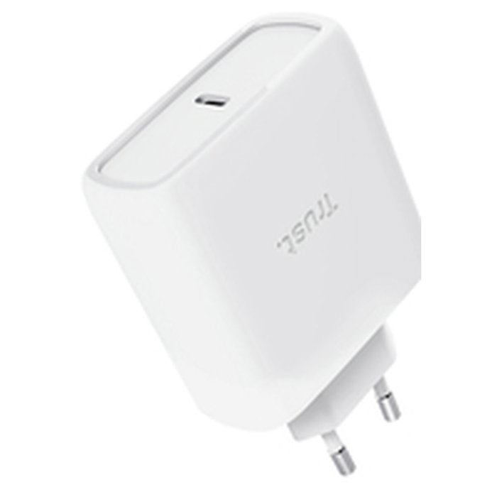 Trust Maxo Cargador GaN USB-C 65 W Blanco con Cable de 2 m