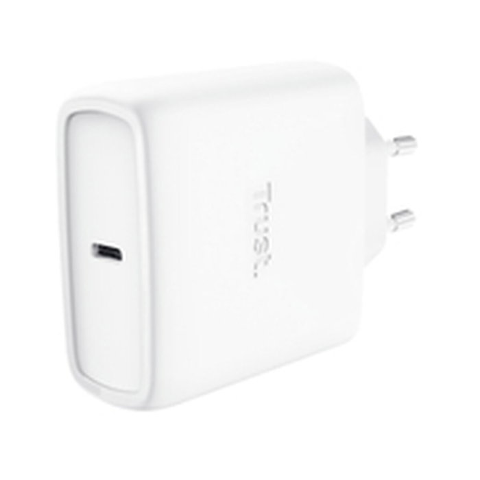 Trust Maxo Cargador GaN USB-C 65 W Blanco con Cable de 2 m
