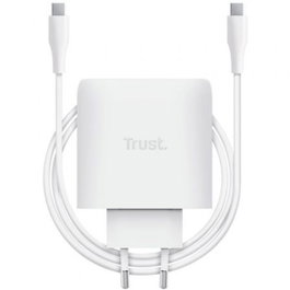 Trust Maxo Cargador GaN USB-C 65 W Blanco con Cable de 2 m