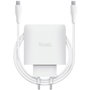 Trust Maxo Cargador GaN USB-C 65 W Blanco con Cable de 2 m