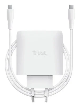 Cargador de pared gan trust maxo 65w 1xusb tipo-c incluye cable usb tipo-c 65w