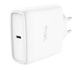 Trust Maxo Cargador GaN USB-C 65 W Blanco con Cable de 2 m
