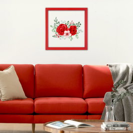 Wallity Cuadro Decorativo Enmarcado CAM213 Cristal Madera Impresión UV Digital 32x32 cm