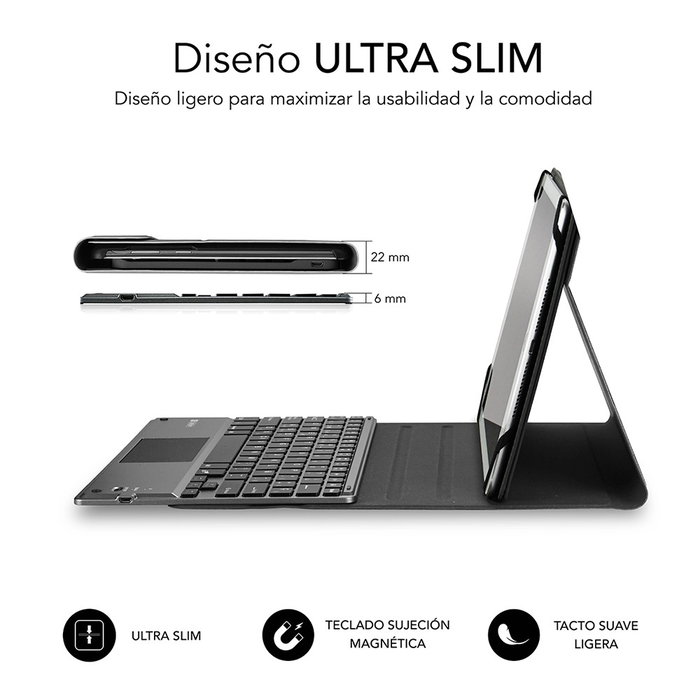 Subblim Keytab Pro Funda con Teclado Bluetooth y Touchpad, 9,6-10,8 pulgadas, Negra Subblim Keytab Pro Funda con Teclado Bluetooth y Touchpad, 9,6-10,8 pulgadas, Negra