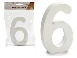 Pincello Número 6 de madera blanco 2x11cm