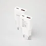 Nanocable Cargador de Pared 30W USB-C PD y USB-A QC Blanco
