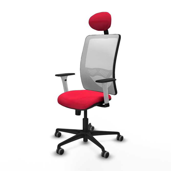 PIQUERAS Y CRESPO Silla de oficina Zulema con mecanismo Sincro, Rojo y Blanco PIQUERAS Y CRESPO Silla de oficina Zulema con mecanismo Sincro, Rojo y Blanco