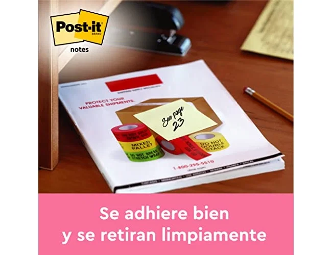 Post-it Bloc de notas adhesivas amarillas 76x102 mm con 100 hojas Post-it Bloc de notas adhesivas amarillas 76x102 mm con 100 hojas