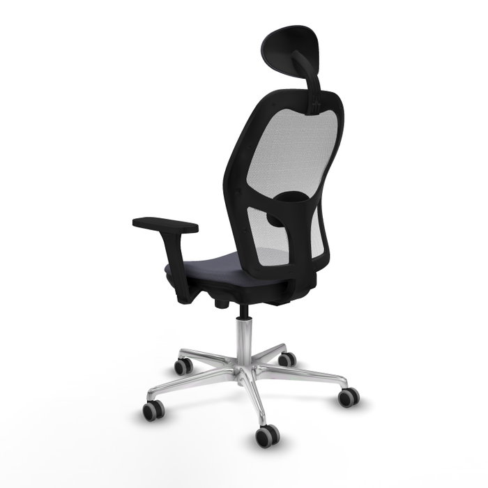PIQUERAS Y CRESPO Silla de oficina Jorquera con mecanismo Sincro/Traslack, Gris oscuro y Blanco PIQUERAS Y CRESPO Silla de oficina Jorquera con mecanismo Sincro/Traslack, Gris oscuro y Blanco